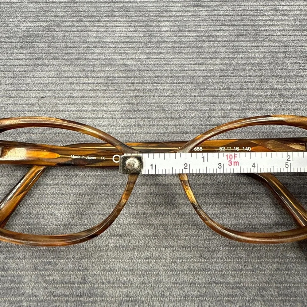 OGI Evolution Eyeglasses 9077/1555 Tortoise Shell Brown Amber Japan 52-16-140